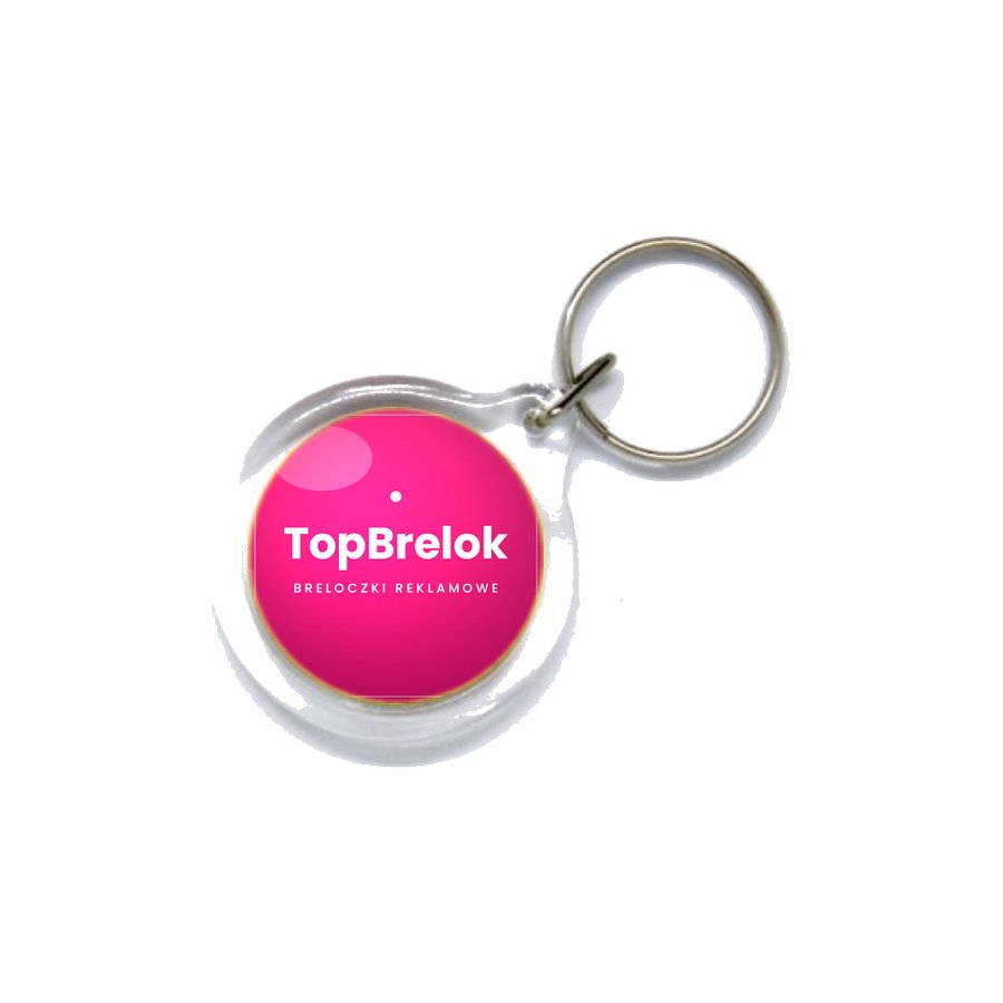 Breloczek akrylowy okrągły z logo TopBrelok